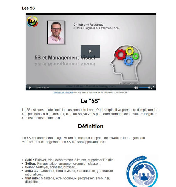 Formation "5S et Management Visuel"