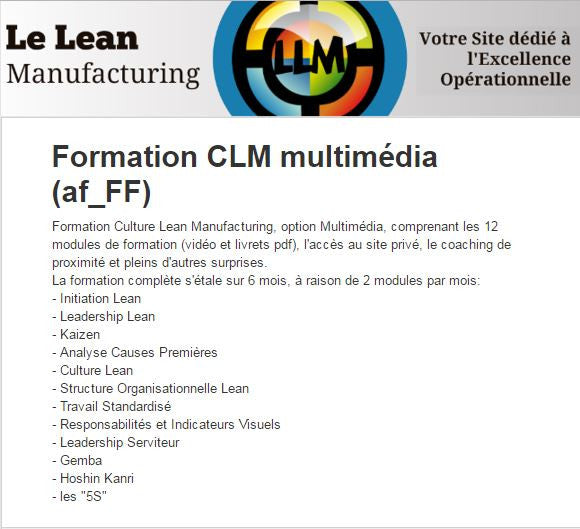 Formation "Culture Lean" (Version Multimédia)