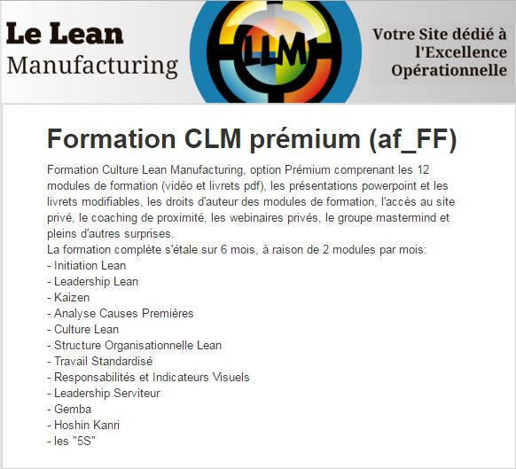 Formation "Culture Lean" (Version Prémium)